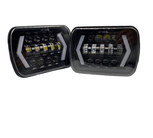 Фари led 5X7 дюйма 75W ближній дальній та поворот Jeep Ваз Nissan Land Rover 20 7 14см 12 24V (lJLS5938)