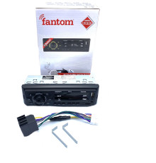 Автомобільна магнітола Fantom 1 DIN FM Black Green USB підсил. кач.звуку Bluetooth 4x40W (FP-312G)